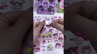 ASMR decorating with sticker Kuromi DIY stickers My Melody #diyvideos #stickers #sanrio