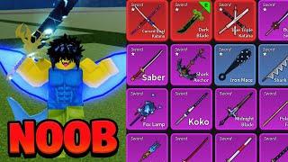 Level 1 - 2550 Swords Only Noob To Pro Blox Fruits Roblox