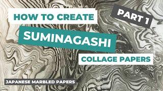 Create Suminagashi collage paper, Part 1