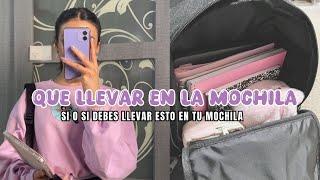 QUE LLEVAR EN TU MOCHILA DE LA ESCUELA 🫧🩷 30 cosas