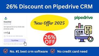 26% Discount on Pipedrive CRM - New Offer 2025