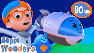 Blippi Becomes An Astronaut + ALL SEASON 3 | 90 MIN Blippi Wonders Educational Videos for Kids