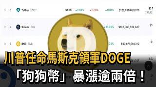 川普任命馬斯克領軍DOGE　「狗狗幣」暴漲逾兩倍！－民視新聞