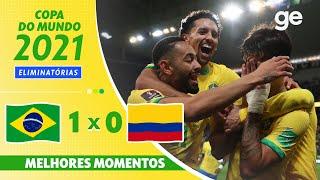 BRASIL 1 X 0 COLÔMBIA | MELHORES MOMENTOS | 13ª RODADA ELIMINATÓRIAS DA COPA | ge.globo