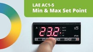 Setting Min & Max Set Points: LAE AC1-5 Digital Controller