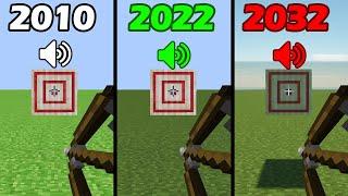 minecraft sounds in 2010 vs 2022 vs 2032