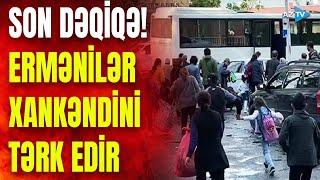 Ermənilər TƏCİLİ Xankəndidən çıxır - ANBAAN GÖRÜNTÜLƏR - Arayik təslim olur?