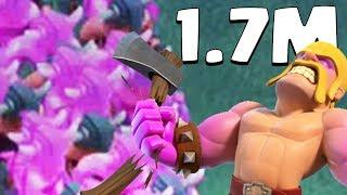 1.7 MILLION RAGED BARBARIANS | Clash of Clans | Funny Moments, Glitches, and Fails