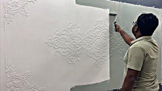 Beautiful Stencil and Art Work For Your Home | New Wall Texture Painting Design Ideas