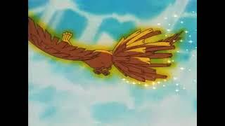 Ash sees Ho - oh for the first time...