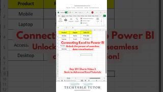 Convert Excel to Power BI in Minutes!  Unlock Powerful Insights Today DAY 29, Video 3 #powerbi