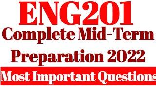 ENG201 Complete Mid-Term Preparation 2022 #importantshortquestions #MidTerm #eng201 #InformativeVu