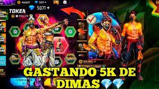 GASTANDO 5K DE DIAMANTE  NO FREE FIRE TENTANDO PEGAR A SKIN VETERANO YIN YANG!! TIVE MUITA SORTE 