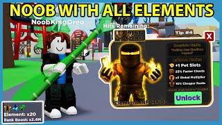 Noob With Every Element Mastery In Roblox Ninja Legends