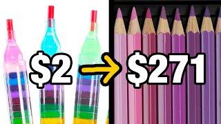 Buying Art Supplies, But Each Item Gets More Expensive