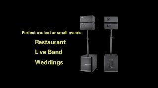 Professional active line array system for small events