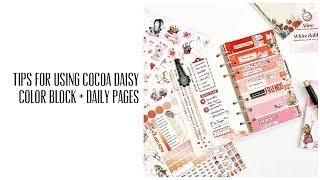 Tips for Using Cocoa Daisy Color Block + Daily Pages [Personal Size Inserts]