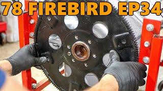 454 Engine Swap: Drilling Flexplate, Shimming Starter, and Weighing Engine (78 Firebird Ep.34)
