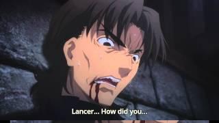 Fate/Stay Night Unlimited Blade Works. Lancer Kills Kirei