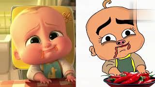 The Baby Boss BTS Boy With Luv Funny Drawing meme | Baby Boss Disney cartoon meme video.