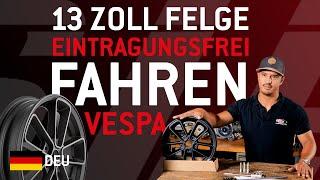 Felge Vespa GTS 12 & 13 Zoll | SERIES PORDOI mit Straßenzulassung |  | Review | SIP (deutsch)