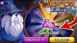 Monster Legends How To Get 1,000 Gems FREE New Roulette 