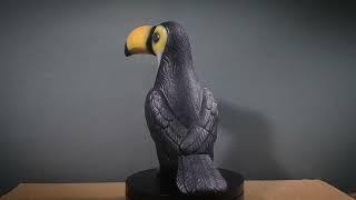 Repainting an inexpensive golden toucan ornament.