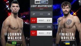 UFC - Jhonny Walker vs Nikita Krylov - Full Fight