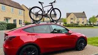 Easy Way to fit a Thule Bike Carrier on a Tesla Roof Rack