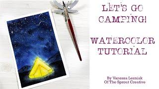 Let's Go Camping | Watercolor Tutorial