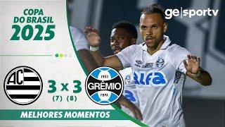 ATHLETIC 3 (7) X (8) 3 GRÊMIO | MELHORES MOMENTOS | SEGUNDA FASE DA COPA DO BRASIL 2025 | ge.globo