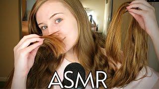 ASMR Tickling the Mic with My Long Hair - Intense Nonstop Triggers,  Brushing, Massaging, No Talking