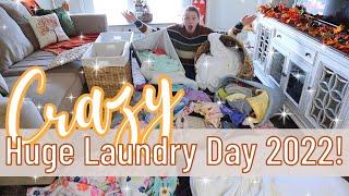 Crazy HUGE Laundry Day 2022! Tackling 9 Loads Of Laundry!