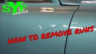 How to remove runs in a paint job