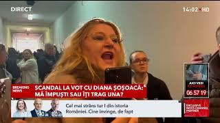 Diana Șoșoacă amenință cu bătaia un cetățean în secția de vot: Jegosule!