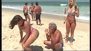 Panico na Band - Fernanda Lacerda ( mendigata) e Rita Mattos ( gari gata ) na praia RJ