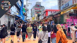 Spring Afternoon Hongdae Street in Seoul | 4K KOREA | April 2023