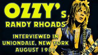 OZZY OSBOURNE's Randy Rhoads interviewed in Uniondale, New York 1981