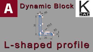 #autocad _7 Blocks | Dynamic Block -  L-PROFILE [ FULL ]