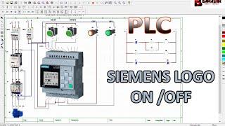 LOGO SIEMENS PLC on/off ladder circuit  simulation with Cade-SIMU #industrial @bawashir #plc