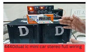 4440 DUAL IC CAR STEREO AMPLIFIER//WORKING ON 12VOLT DC SOUND TESTING//RS SATRON