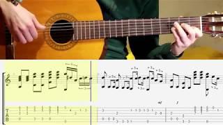 Hit the Road Jack. Fingerstyle guitar. Notes. Tabs. Lesson.