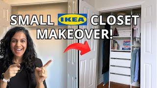 The EASIEST Small Closet Organization || Inexpensive IKEA AURDAL CLOSET