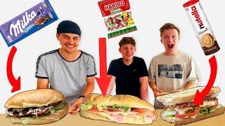 Sandwich Challenge mit verrückten Zutaten  TipTapTube  @OleOderSo    @Ash5ive    @Echtso