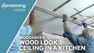 Ron Hazelton Installs a WoodHaven Wood Look Ceiling in a Kitchen