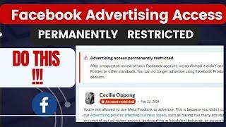 Facebook advertising access permanently restricted? This is what you should do