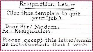 Resignation letter ||  How to write resignation letter ?