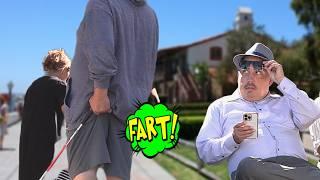 Blind Guy Funny Fart Prank | Pretzels and Farts By The BAy
