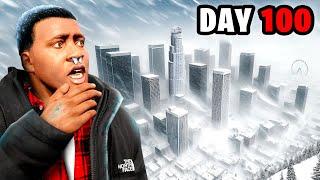 I Spent 100 DAYS in a SNOW STORM in GTA 5!