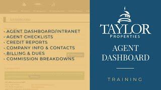 Agent Dashboard (Intranet) Training